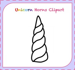 Unicorn Horn Clipart / Unicorn Clipart