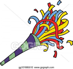 Vector Clipart - Cartoon party horn. Vector Illustration ...