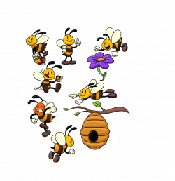 Beehive Hornet Cartoon - Honey bees 1085*1120 transprent Png Free ...