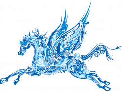 Clipart - Abstract Winged Horse
