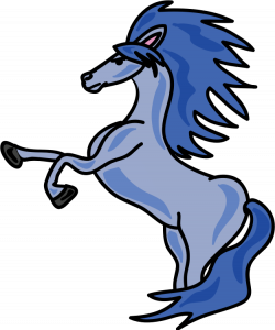 Clipart - Horse Blue