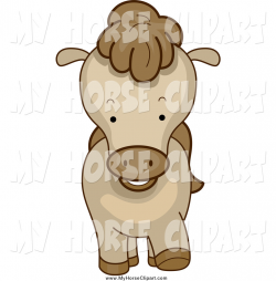 Clip Art of a Cute Brown Pony from the Front by BNP Design ...
