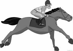 Galloping Horse Animal free black white clipart images clipartblack ...