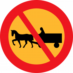 Clipart - No horse and carts sign