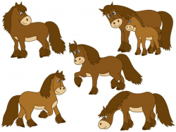 Horses Clipart - Digital Vector Farm, Horse, Pony, Animal, Farm Animal,  Horses Clip Art