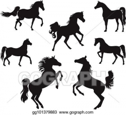 Vector Art - Arabian horses. EPS clipart gg101379883 - GoGraph