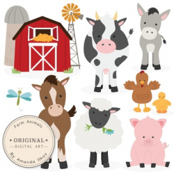 Premium Farm Animals Clip Art & Vectors - Farm Animals ...
