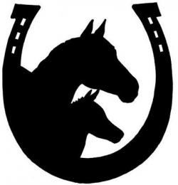 Horseshoe with Horse and Foal Car/Truck Decal by ...