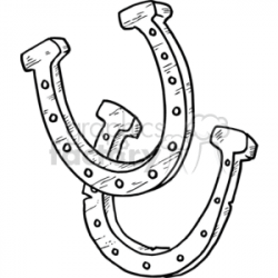 Black and white lucky horseshoes clipart. Royalty-free ...