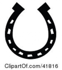 Clipart Illustration Of A Black Lucky Horse Shoe | Free ...