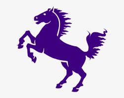 Horseshoe Clipart Purple - Purple Mustang Horse - Free ...