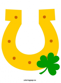 St. Patrick's Day – Horseshoe – Coloring Page