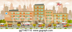 Vector Art - City hospital. EPS clipart gg71467110 - GoGraph