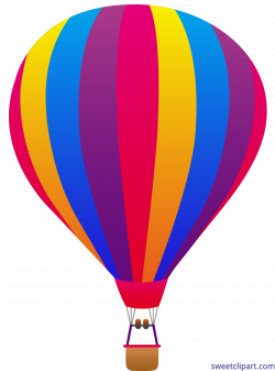 Hot Air Balloon Striped 3 Clip Art - Sweet Clip Art