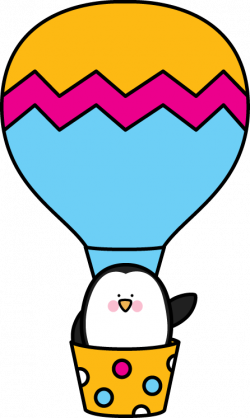 Penguin in a hot air balloon. | Transportation Clip Art | Pinterest ...