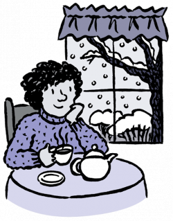 quotes when its cold out side sit by a fire | Cartoon of a woman ...