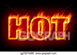 Stock Illustration - Hot in flames. Clipart Drawing ...