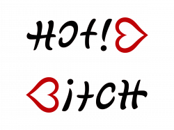 Ambigram Hot ! Bitch Icons PNG - Free PNG and Icons Downloads