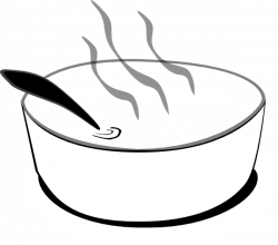 Flying Soup Bowl In Gray Scale Clip Art at Clker.com - vector clip ...