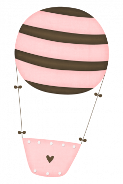 hot air balloon pink brown.png | Hot air balloons, Air balloon and ...