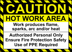 Clipart - Hot Work Sign