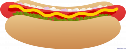 Hot Dog On Bun Clip Art - Sweet Clip Art