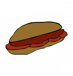 Sausage in bread clipart