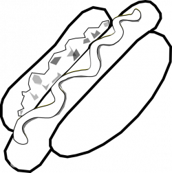 B&w Jumbo Hot Dog Clip Art at Clker.com - vector clip art online ...