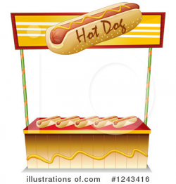 Hot Dog Clipart #1243416 - Illustration by Graphics RF