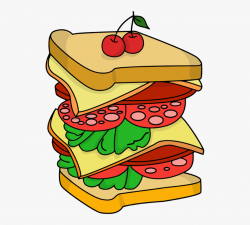 Hotdog Clipart Chicken Pizza - Drawing Sandwich #62344 ...