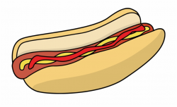Hot Dog Bun Drawing Sandwich Ketchup - Clipart Hotdog ...