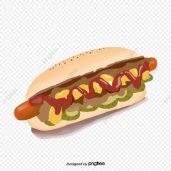 American Hot Dog Food Elements, Element, Salad, Hot Dog PNG ...