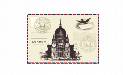 London Clip art - Vintage British stamp 3967*2430 transprent Png ...