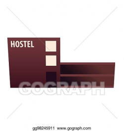EPS Illustration - Hostel building. guest house. hotel ...
