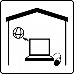 Clipart - Hotel Icon Has Internet In Room