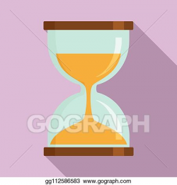 Vector Clipart - Magic hourglass icon, flat style. Vector ...