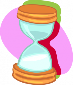 Hourglass or Sandglass Measures Time - Vector Image