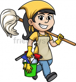 Cleaning Lady | Clip art | Cleaning, Clip art, Free vector ...