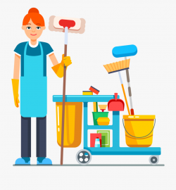 House Cleaning Services Clip Art - Female Janitor Clipart ...