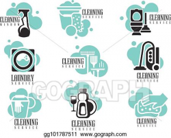 Vector Stock - House and office cleaning service hire labels ...