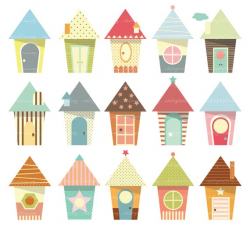 Baby Houses Clip Art - high resolution