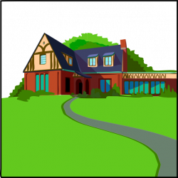 House With Blue Roof Clip Art at Clker.com - vector clip art online ...