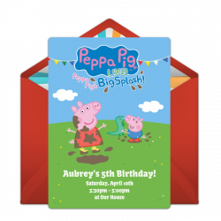 Free Peppa Pig Live Invitations | Easy, Birthdays and Pig birthday