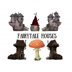 Fairytale House Clip Art - Fairy House Clip Art, Shoe House Clip Art,  Mushroom Clip Art, Video Game Clip Art, Garden Clip Art, Wonderland