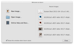 Acorn: Creating, Opening, and Saving Images