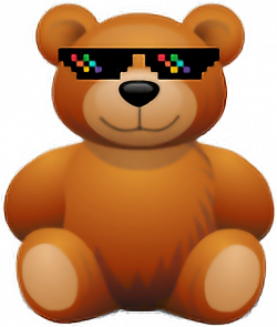 hug teddy skype cool sunglasses - Sticker by Laura