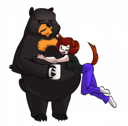 Maiyunbby Bear Hug (Commission) by MouthlessRobot on DeviantArt