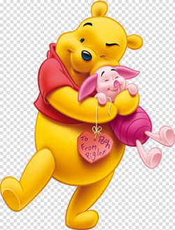 Winnie-the-Pooh hugging Piglet illustration, Winnie the Pooh ...