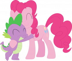 Spike gets a hug from the most cuddly mare by Porygon2z on DeviantArt