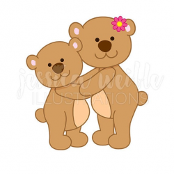 Mama Bear Hug Cute Digital Clipart, Mothers Day Clip art ...